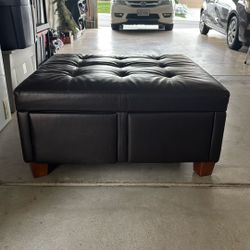 Brown Ottoman With Drawers