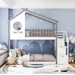 House Bunk Beds with Stairs 