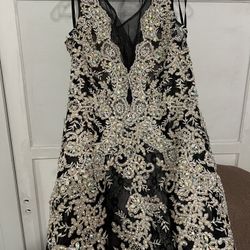 Black And Gold Prom Dress