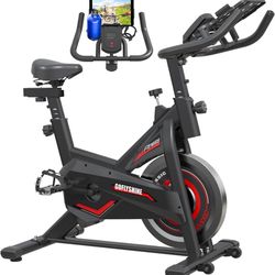 GOFLYSHINE Exercise Bikes Stationary,Exercise Bike for Home Indoor Cycling Bike for Home Cardio Gym,Workout Bike with pad Mount & LCD Monitor,Silent B