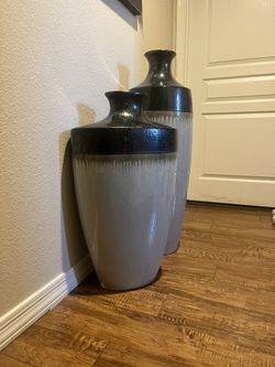 ✨ Decorative Ceramic Floor Vases – Set of 2 (28” & 32”) – Beautiful Statement Pieces! ✨