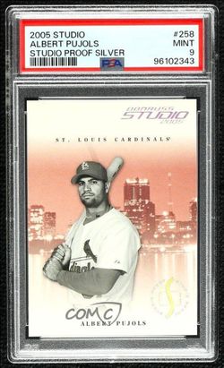 2005 Donruss Studio Proofs Silver Albert Pujols 75/100 #258 PSA 9