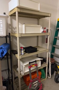 Heavy Duty 5-Tier Plastic Storage Shelving Unit