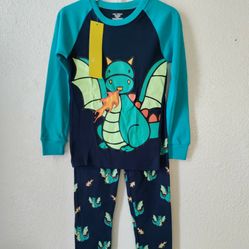 Dragon 2pc Pajama Shirt & Pant Set Kids Size 7 New