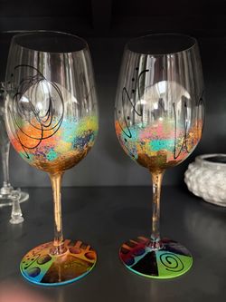 New-hand-painted wine glasses (2)