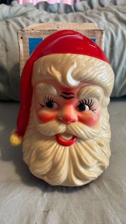 Vintage Musical Santa Head / Jingle Bells 