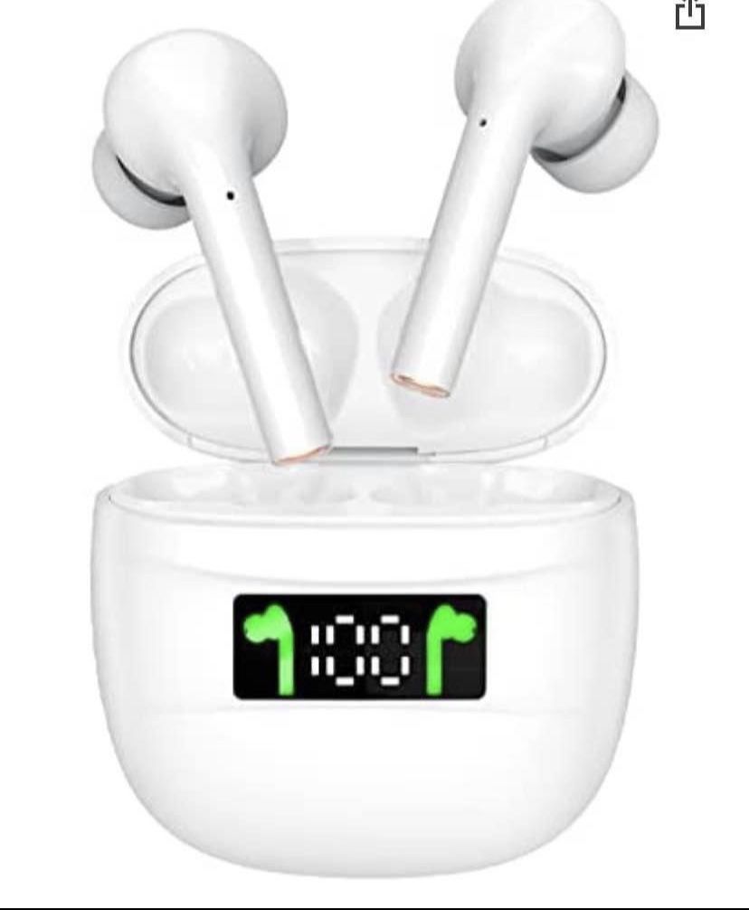 True Wireless Earbuds Bluetoth Earbuds with Mic 35 Hours Playtime Bluetoth 5.2 in-Ear Wireless Headphones Hi-Fi Stereo IPX7 Sweatproof Headphones for