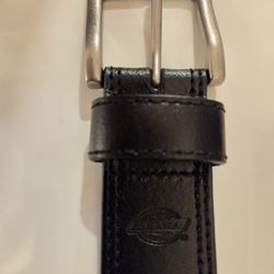 Dickies Men's Belt Black High Quality Genuine Leather Casual Dress S Size 30-32