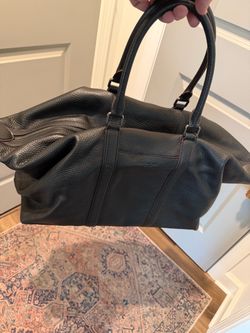 Black pebbled leather coach Trekker tote