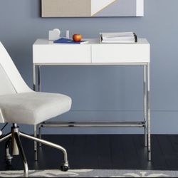 West Elm White Lacquer Mini Desk