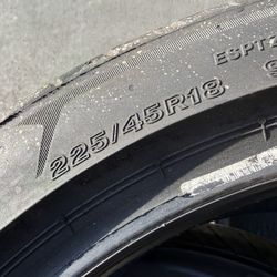 225/45/18 Bridgestone (1 Only) $40.00