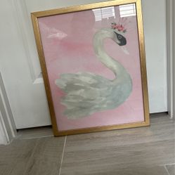 Kids Swan Pink Painting:) *PICKUPS ONLY*