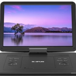 17.5" Portable DVD Player with Large HD Swivel Screen Region Free Sync TV