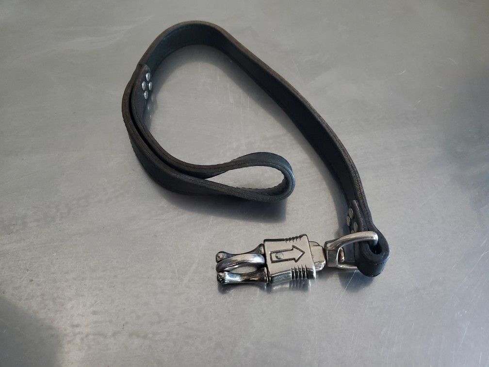 30" Leather Dog Leash Quick Release Heavy Duty