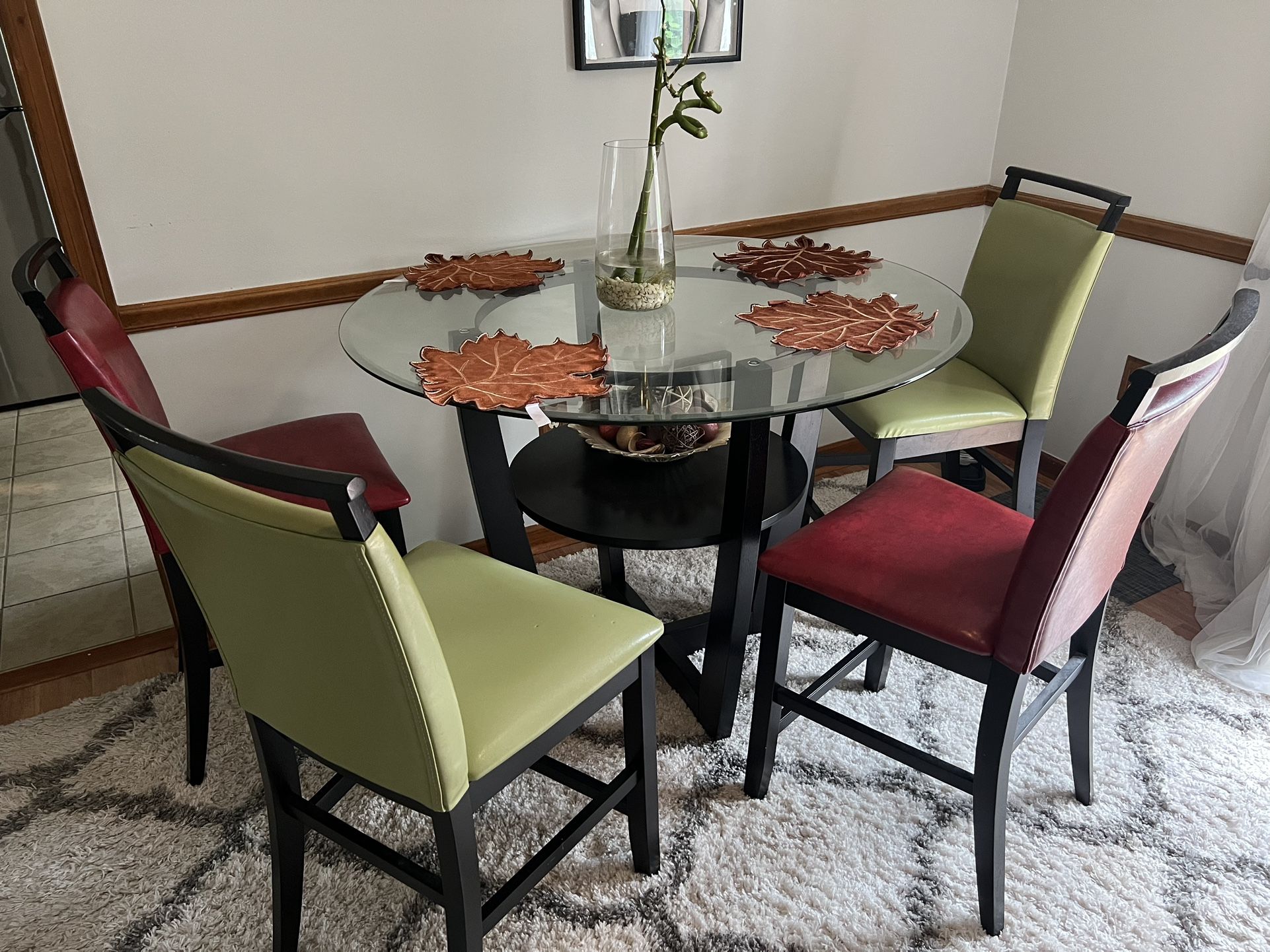 Dinner Table Set with 4 Chairs
