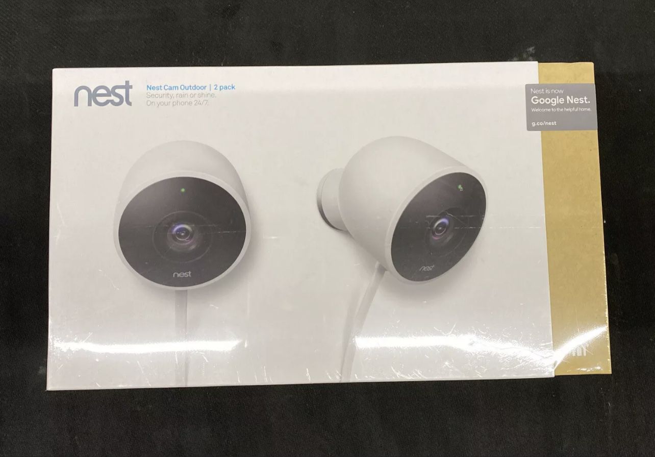 Nest Cam Outdoor Smart Security Camera (2-Pack) NEW