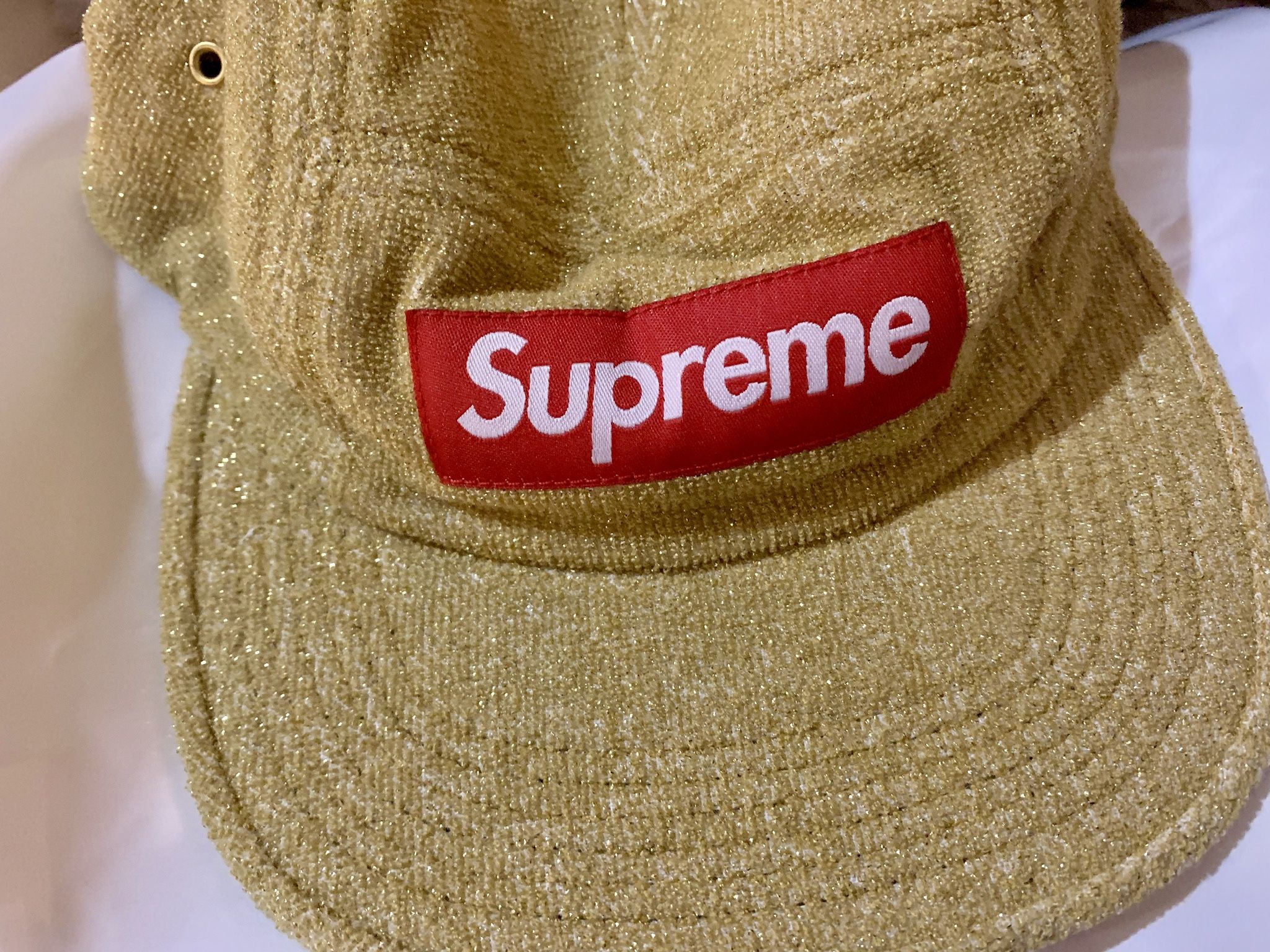 Supreme Glitter Terry Camp Cap