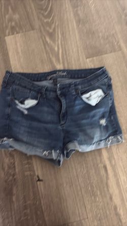 Distressed Denim Jean Shorts