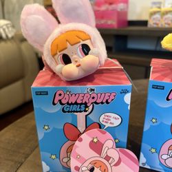 Pop Mart CRYBABY x Powerpuff Girls Series Bunny Blossom Vinyl Face Plush