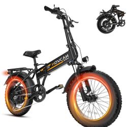 Movcan Series Adult 20" x4 Fat Tire Electric Bike, 1000W/1500W/2000W Peak Motor, 48V/52V Removable Hidden Battery, 7-Speed, Dual Hydraulic Brakes, Sus