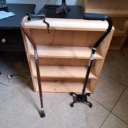 Cane, Therapy Wedge, And Blood Pressure Machine