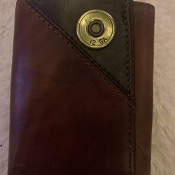 12  GUAGE SHOTGUN SHELL  ALL LEATHER WALLET!!!
