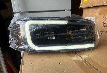 01-06 GMC Yukon Denali Smoke Black LED Strip Headlights Parking Lights