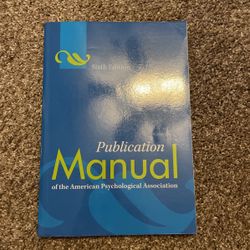 APA Publication Manual 6th Edition