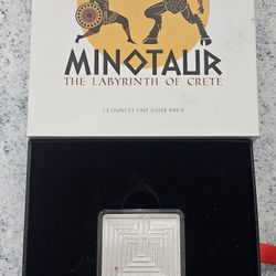 1.5 Oz Silver Minotaur Maze Coin