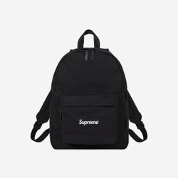 Supreme Black Canvas Backpack Brand New