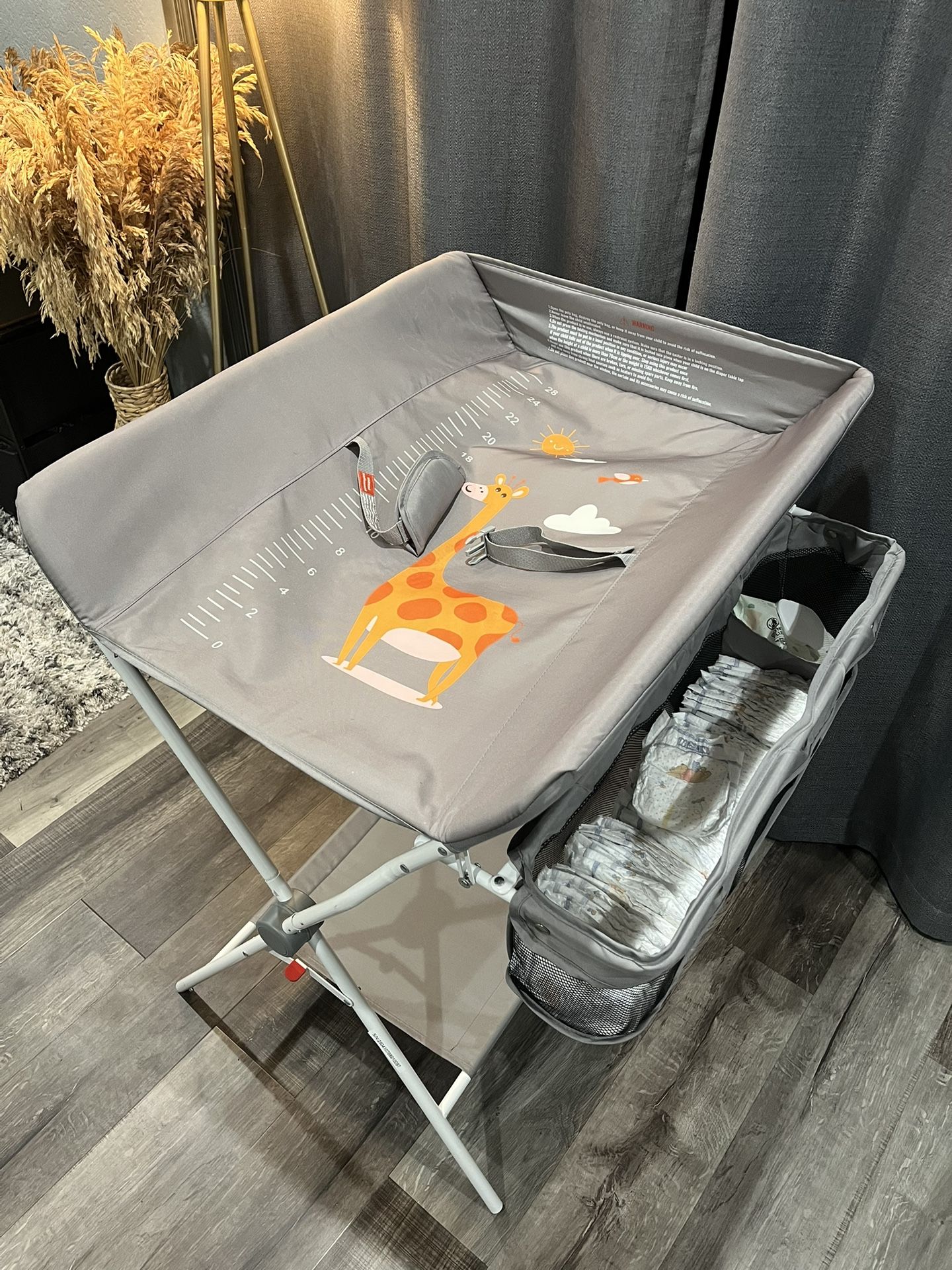 Baby Changing Table, Waterproof Foldable Diaper Change Station with Storage