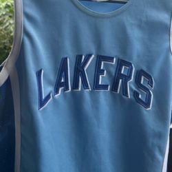 Hardwood Classics — Throwback Blue Lakers Women's Jersey 