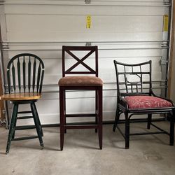 Assorted Bar Stools & Chair