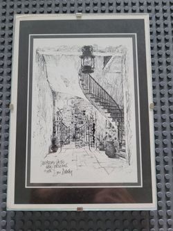 Don Davey Demarchy Patio New Orleans 7 1/4" X 5 1/4". Unframed