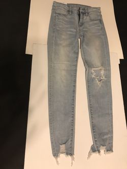 American Eagle Super Stretch Jegging Light Denim Pants U.S. Size 0 Short