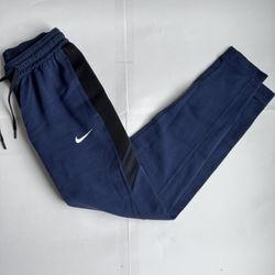 Mens Nike Athletic Club Fleece Sweatpants  Warm Up Sportswear Navy/White Size Small 