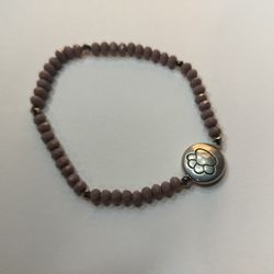 Bracelet Lilac With Paw Pendant 