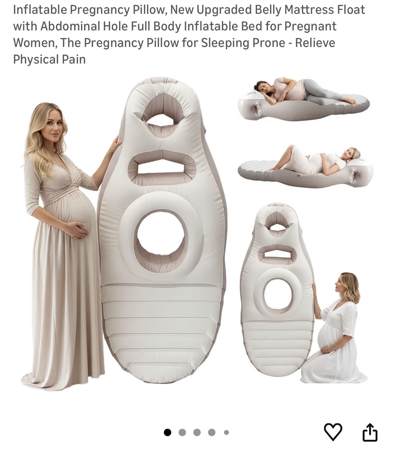 New - Inflatable Pregnancy Pillow - Belly Mattress