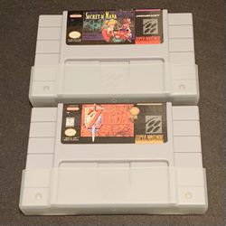 2 Super Nintendo SNES Reproduction Video Games Secret of Mana and Zelda: A Link to the Past