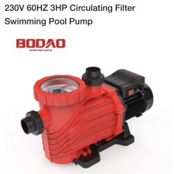 230V 60HZ 3HP Circulating Filter Swimming Pool Pump BODZO