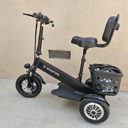 Three-wheel folding electric scooter trike 500W 36V