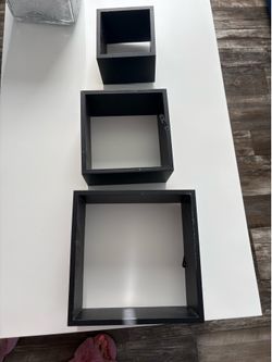 Three floating shelves
