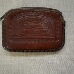 Vintage Leather Coin Purse From Mexico