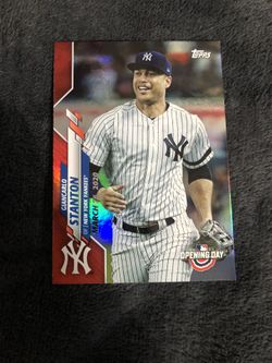 2020 topps Giancarlo Stanton red refractor