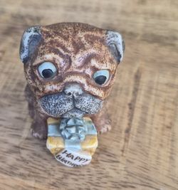 Harmony Kingdom "Happy" Pug Happy Birthday Figurine