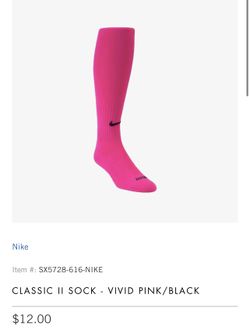 12 Pairs Of Pink Nike Soccer Socks - Youth - Breast cancer awareness Month