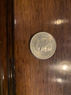 1979 Susan B Anthony-1979 . Stamped- ERROR Coin .mint mart, rim.