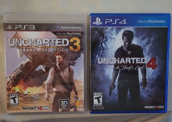 Uncharted 3 PS3 and Uncharted 4 Ps4