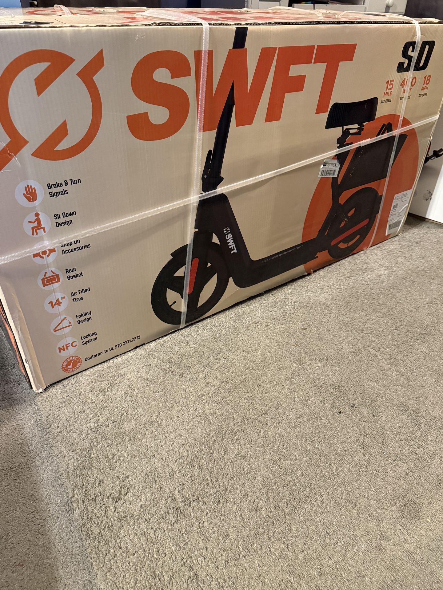 SWFT Electric Scooter New Sealed $320