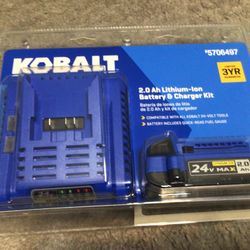New Kobalt Battery N Charger Kit $40